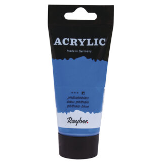 Acrylic, Künstleracrylfarbe, SB-Tube 75ml, phthaloblau