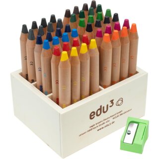 edu³ first Farbstifte Set 48 Stück in 12 Farben sortiert inkl. 1 Anspitzer. Druckfehler im Katalog: Inhalt mehr, daher Preisanpassung