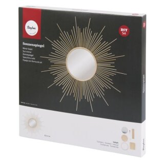 Bastelpackung: Sonnenspiegel groß, 63cm ø, Spiegel ø 20cm, Box 1Set