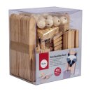 Holz Bastelbox Basic, FSC 100%, 450 Teile, sortiert, PVC Box, natur