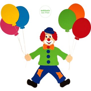 Bastelset Clown mit Luftballons, 2 Stück