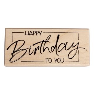 Stempel Happy Birthday to you, 4x9cm