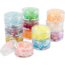 Modelliermasse Glitter Clay verschieden sortiert, 12x 5...