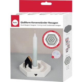 Silikongießform Kerzenständer Hexagon