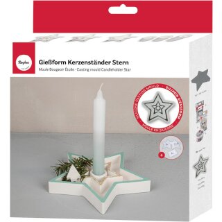 Silikongießform Kerzenständer Stern