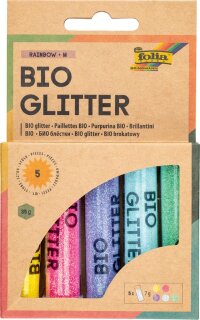 BIO Glitter Mix Rainbow M, 5 Tuben