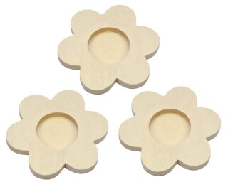 Teelichthalter Blume, 3er Set