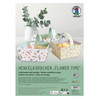 Henkelkörbchen Flower Time, 6er Set