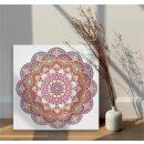 Bastelset Diamond Painting Diamanten Mandala 11, magenta/mint/orange