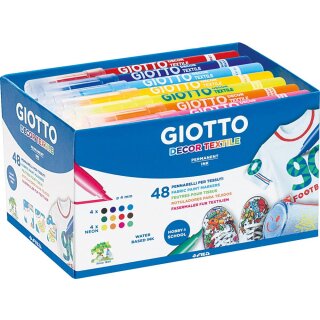 Giotto Decor Textilstifte, 48 Stück