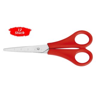 Westcott® Kinderschere rot, spitze Spitze, 12 Stück